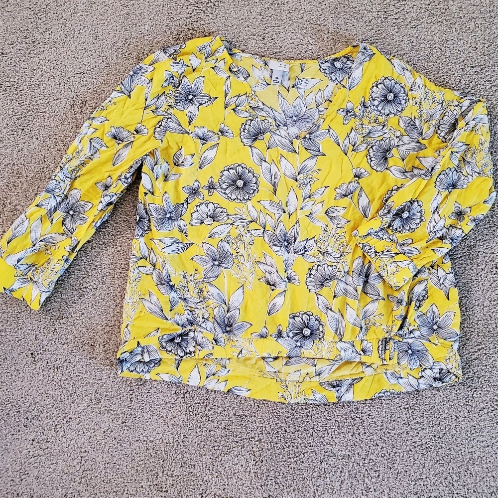 A New Day| Women's 3/4 Length Floral Top